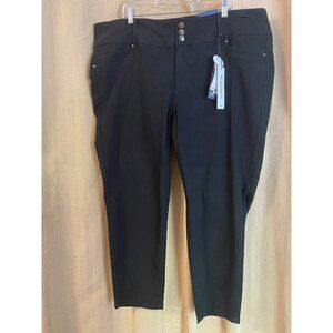 Skinny Ankle Black Workshop Republic Comfort Stretch Jeans 3 Button 24W NWT